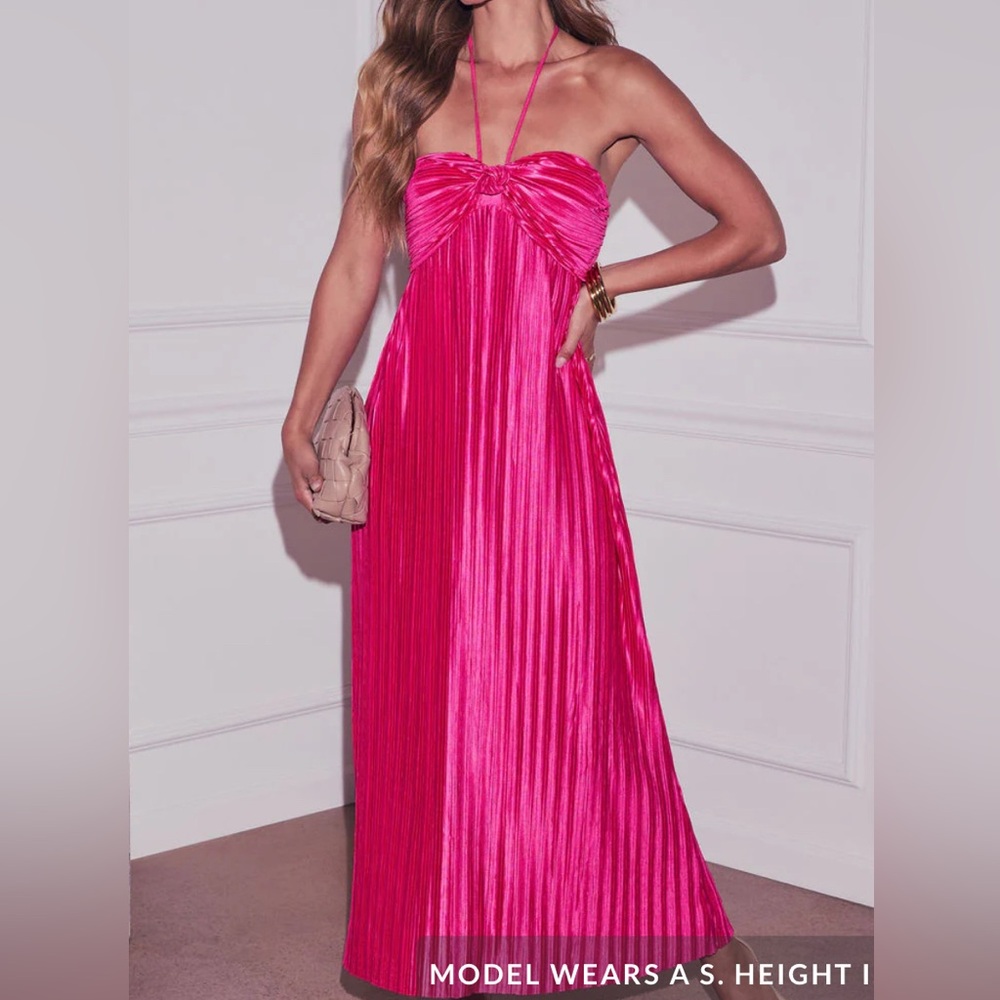 Vici Strapless Fuchsia Dress